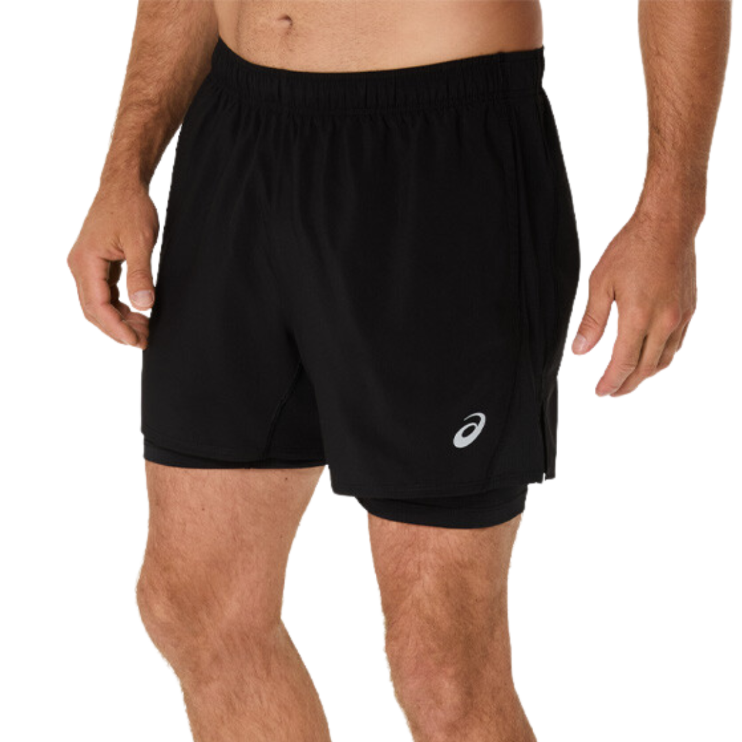 Asics 2in1 5" Road Shorts - Black