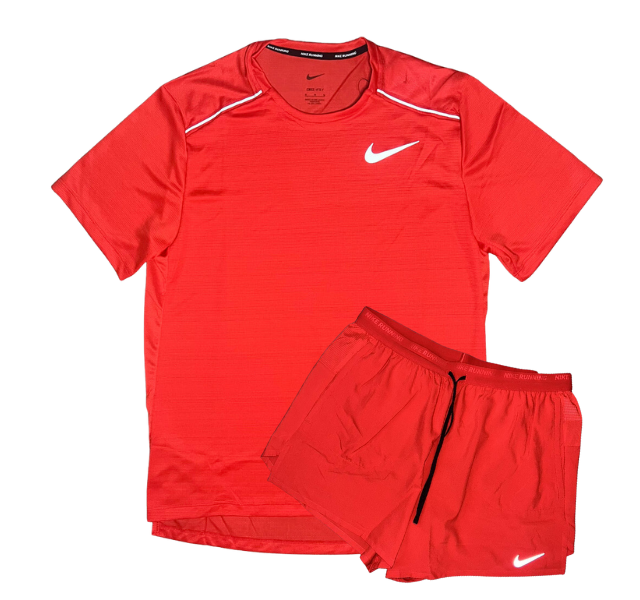 Nike Miler 1.0 T-Shirt and Stride Short Set - Red – Active Vault