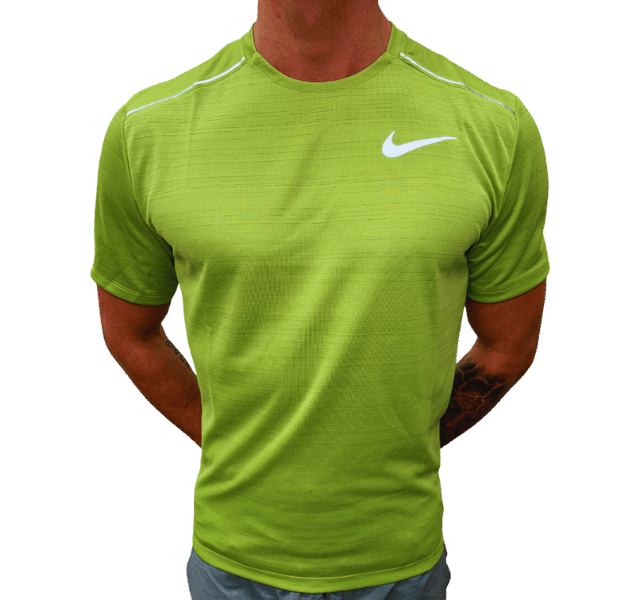 Nike Miler 1.0 T Shirt Vivid Green Active Vault