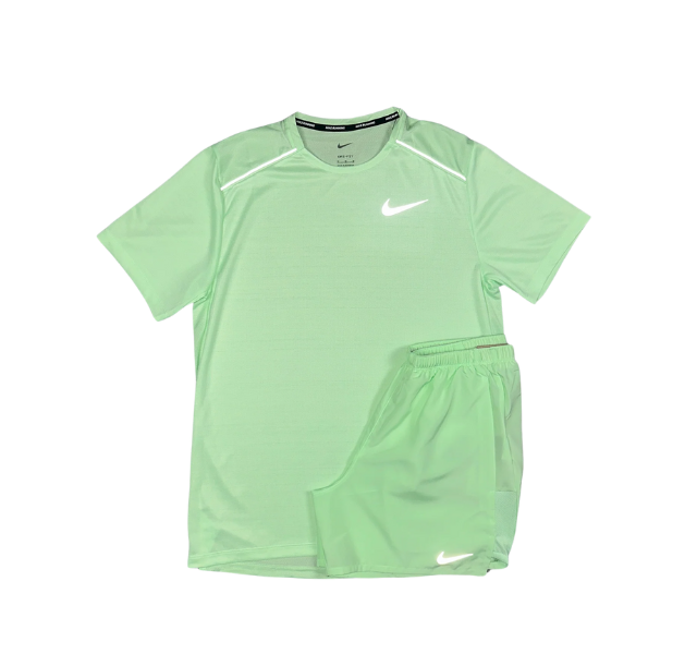 Nike 1.0 Miler and Challenger Shorts Set - Vapour Green