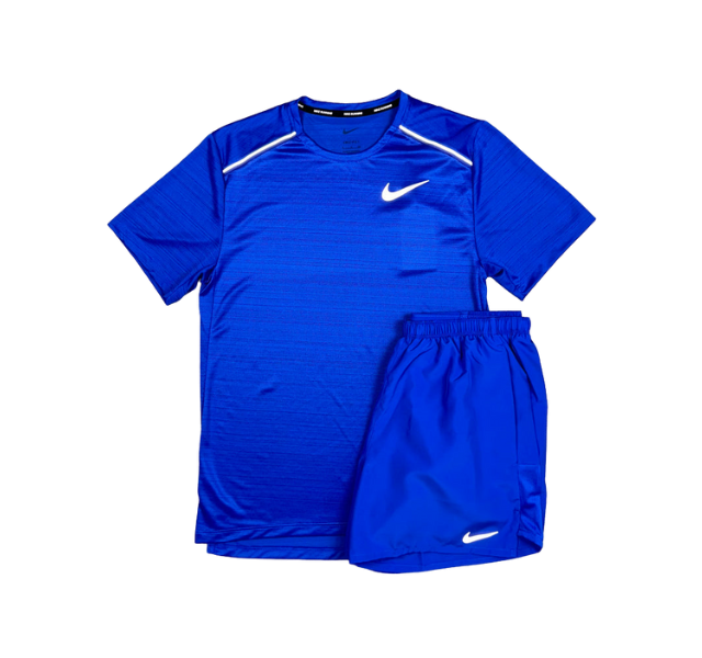 Nike 1.0 Miler and Challenger Shorts Set - Royal Blue