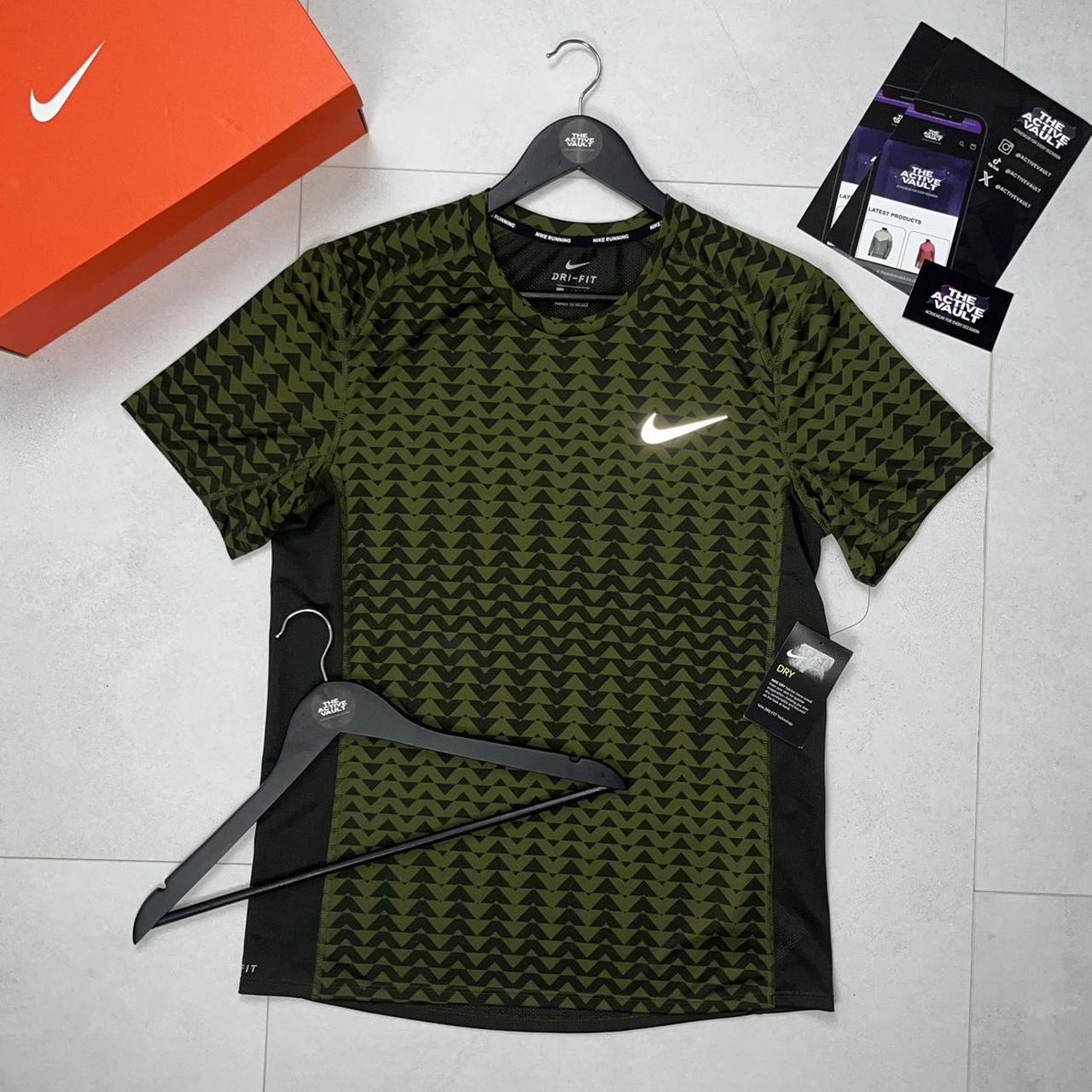 Nike Dri Fit High Noon Miler T-Shirt - Khaki (Old Season) - Active Vault