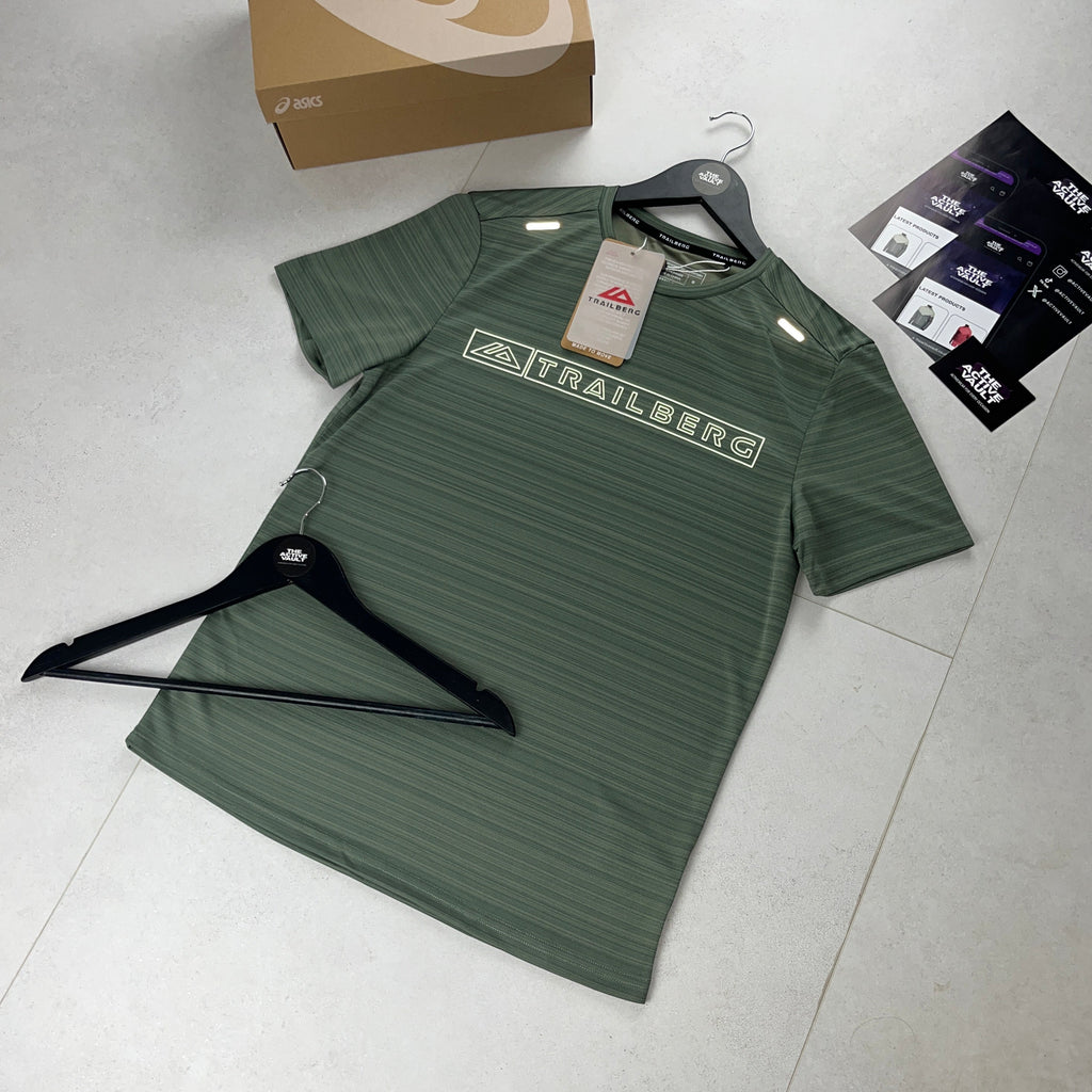Trailberg Crest T-Shirt - Pine Dust/Neon Lime Green