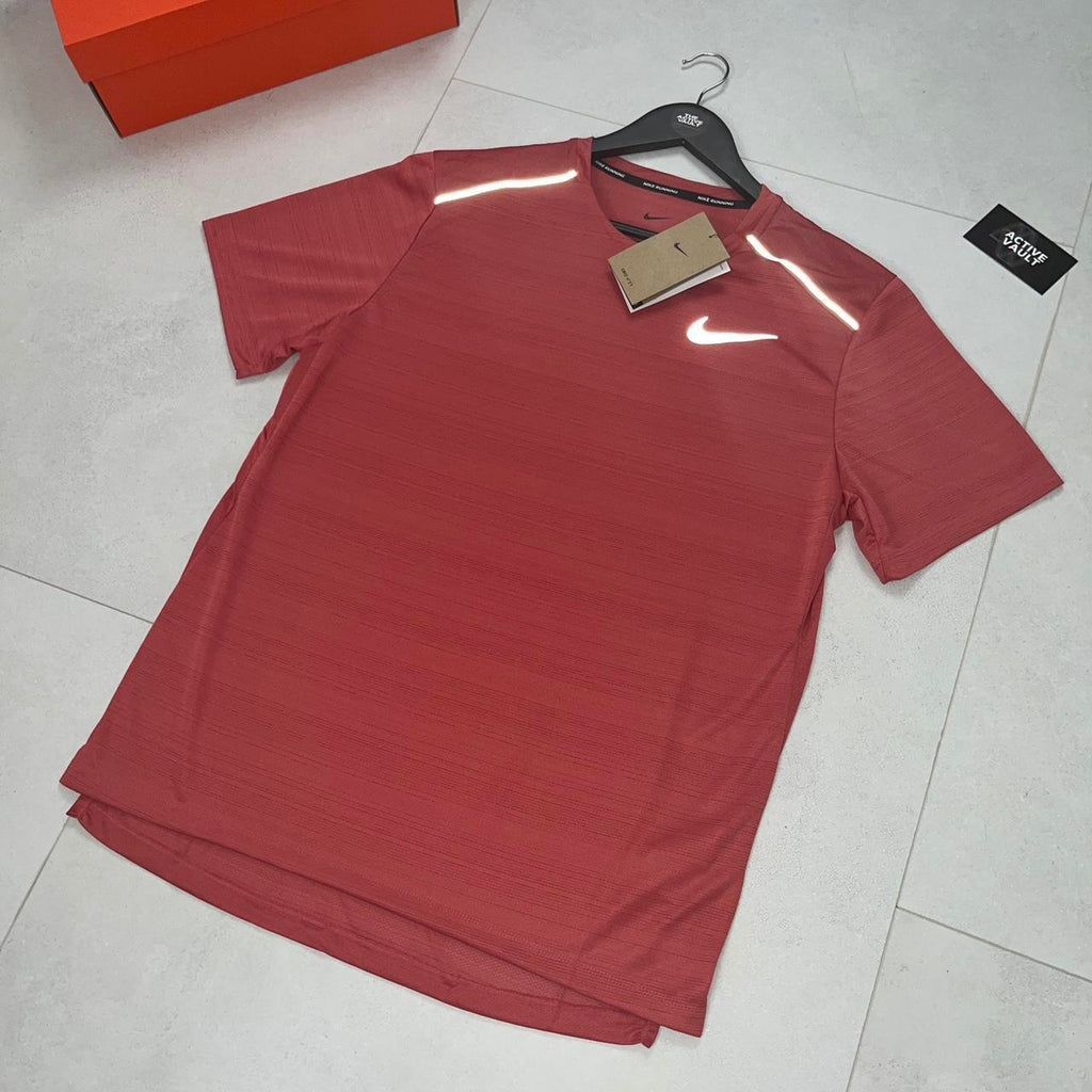 Nike Miler 1.0 T-Shirt - Adobe Red - Active Vault