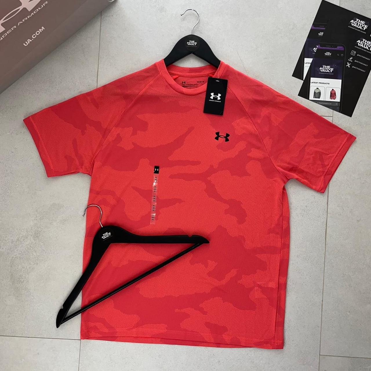 Under Armour Tech Velocity Jacquard Camo T-Shirt - Beta Red - Active Vault