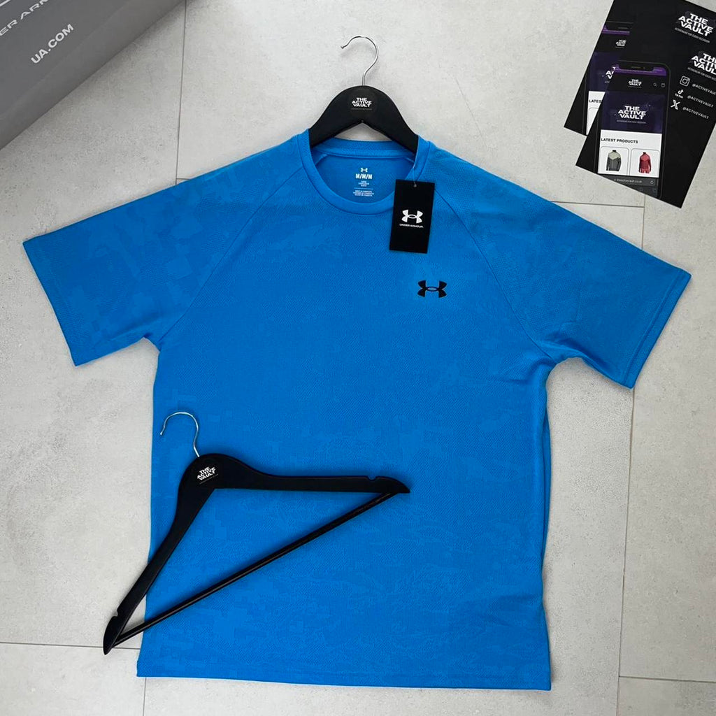 Under Armour Velocity Jacquard Camo T-Shirt - Ether Blue