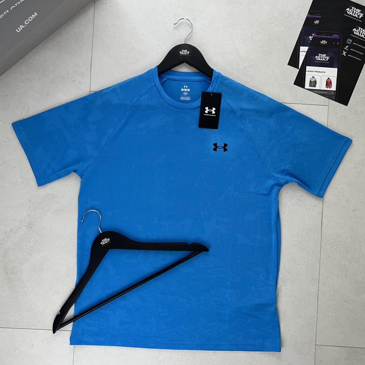 Under Armour Velocity Jacquard Camo T-Shirt - Ether Blue