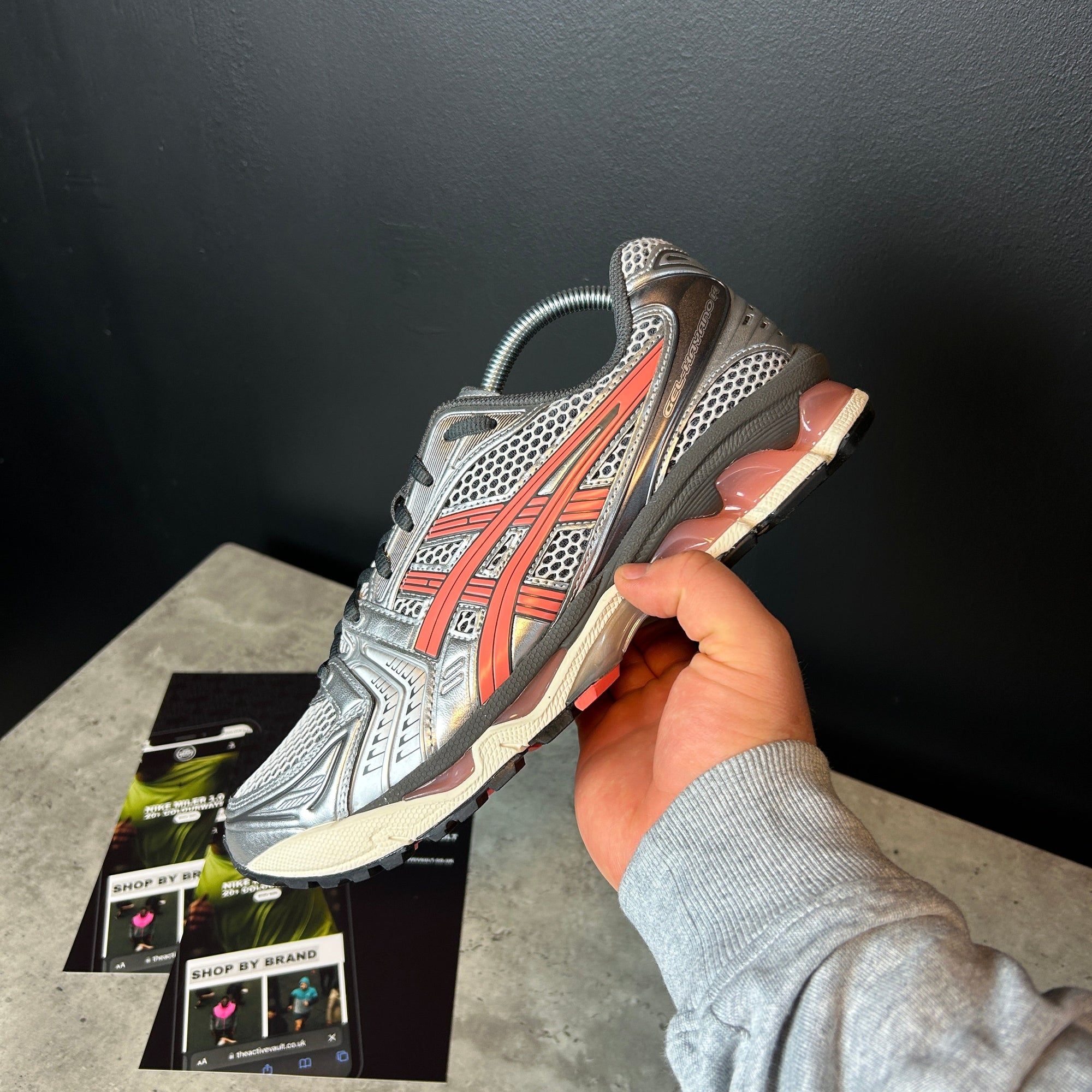 ASICS GEL-KAYANO 14 Trainers - White/Papaya Orange