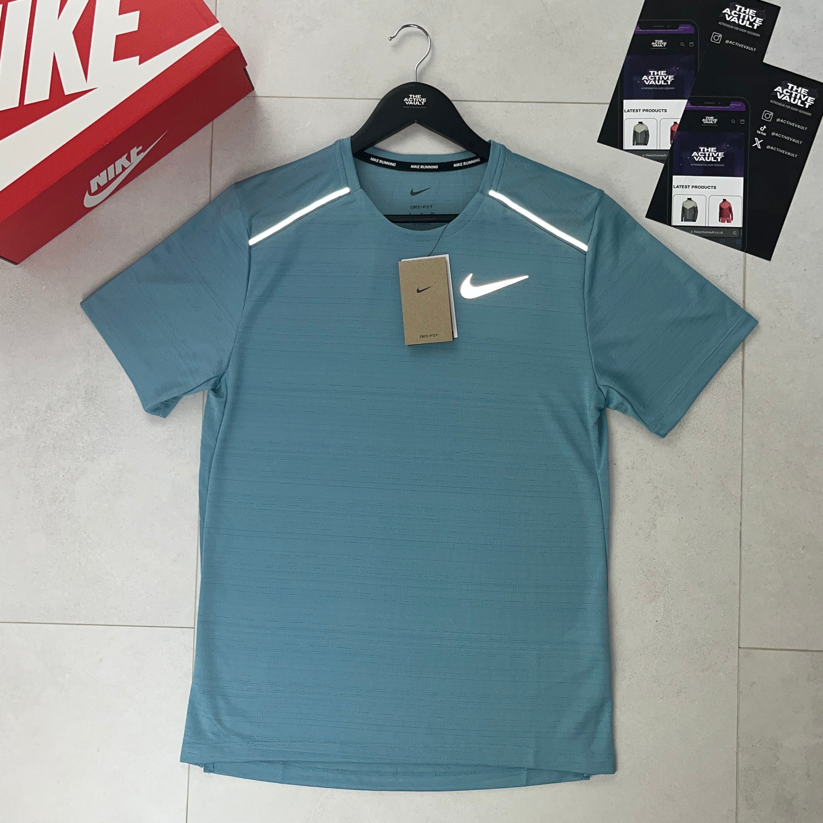 Nike 1.0 Miler T-Shirt - Denim Turquoise - Active Vault