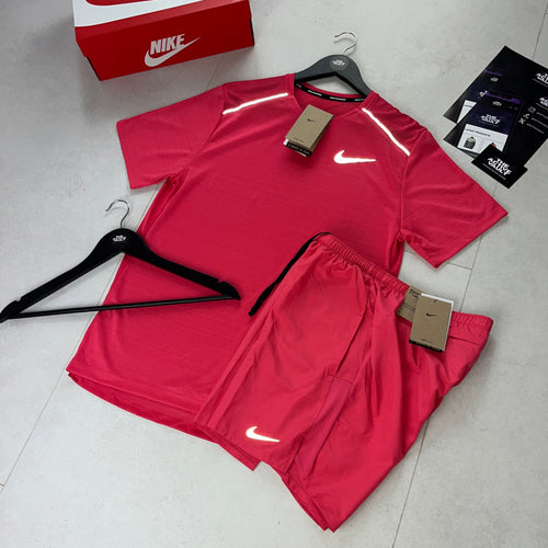 Nike 1.0 Miler and Challenger Shorts Set - Aster Pink / Aster Pink - Active Vault