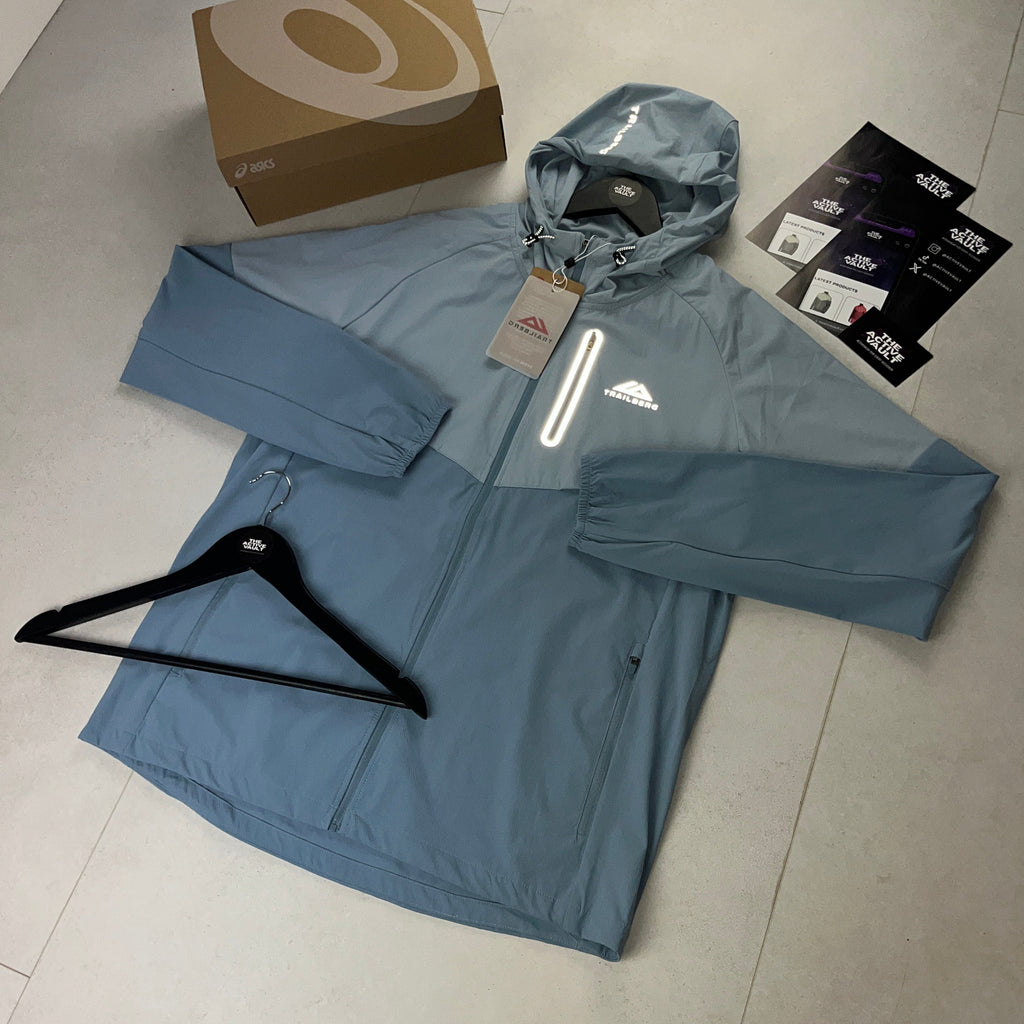 Trailberg Cloud Hood Windbreaker Jacket - Washed Indigo/Frost Blue