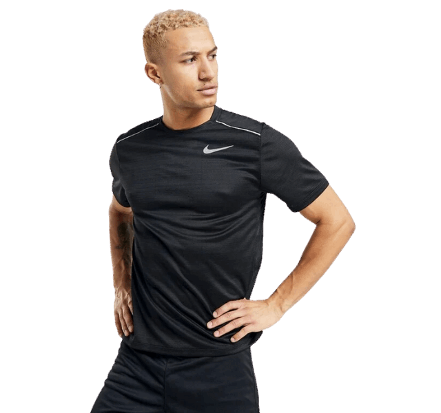 Nike Miler T-Shirt - Windrunner - Flex Stride Shorts Outfit - Triple Black - Active Vault