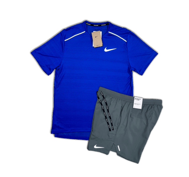 Nike 1.0 Miler and Flex Stride Shorts Set - Royal Blue/Smoke Grey - Active Vault