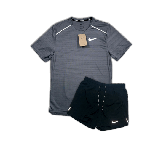 Nike 1.0 Miler and Flex Stride Shorts Set - Grey/Black