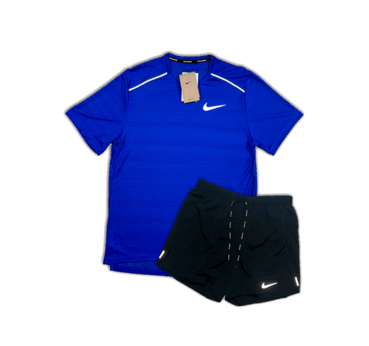Nike 1.0 Miler and Flex Stride Shorts Set - Royal Blue/Black