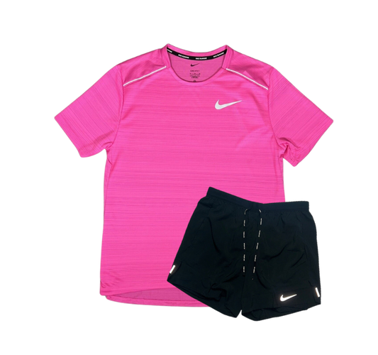 Nike 1.0 Miler and Flex Stride Shorts Set - Hot Pink/Black - Active Vault