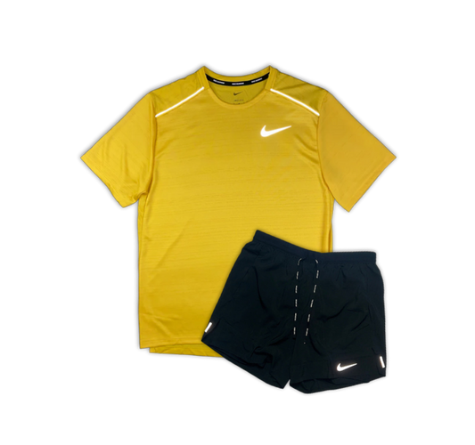 Nike 1.0 Miler and Flex Stride Shorts Set - Vivid Yellow/Black - Active Vault