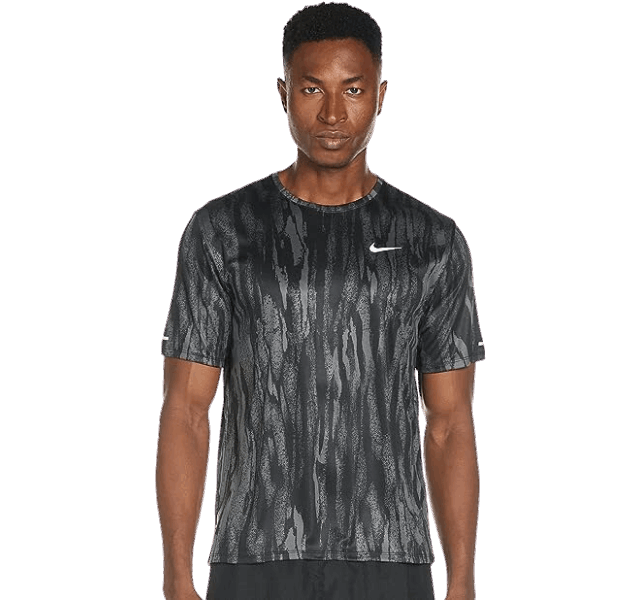 Nike Dri FIT Wild Run Miler 2.0 T Shirt Black Camo Active Vault