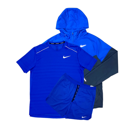 Nike Miler T-Shirt - Windrunner - Flex Stride Shorts Outfit - Royal Blue/Blue - Active Vault