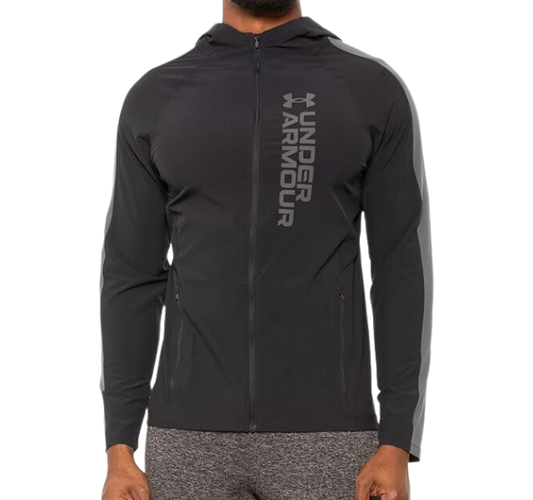 Under Armour "Out Run The Storm" Running Jacket - Black/Grey - Active Vault