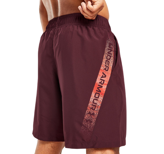 Under Armour Woven 7 Inch Graphic Shorts - Dark Maroon - Active Vault