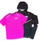 Nike Miler T-Shirt - D.Y.E Windrunner - Flex Stride Shorts Outfit - Black/Pink