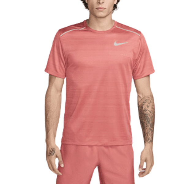 Nike Miler T-Shirt - Windrunner - Challenger Shorts Outfit - Adobe Red/Pink