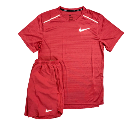 Nike 1.0 Miler and Challenger Shorts Set - Adobe Red