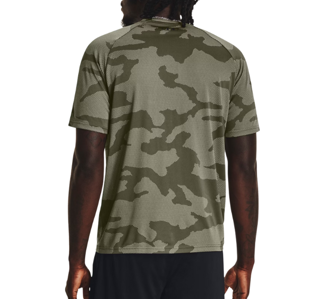 Under Armour Tech Velocity Jacquard Camo T-Shirt - Marine Green - Active Vault