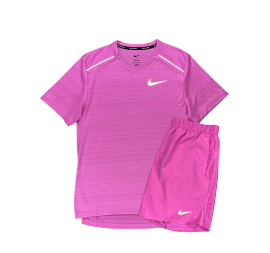 Nike 1.0 Miler and Challenger Shorts Set - Playful Pink