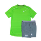 Nike 1.0 Miler and Flex Stride Shorts Set - Green Strike/Grey