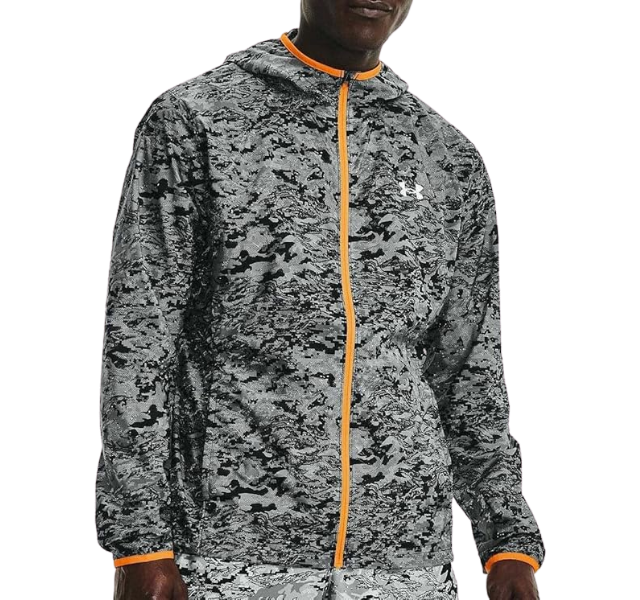 Under Armour "Out Run The Storm" Running Jacket - Reflective Grey/Orange
