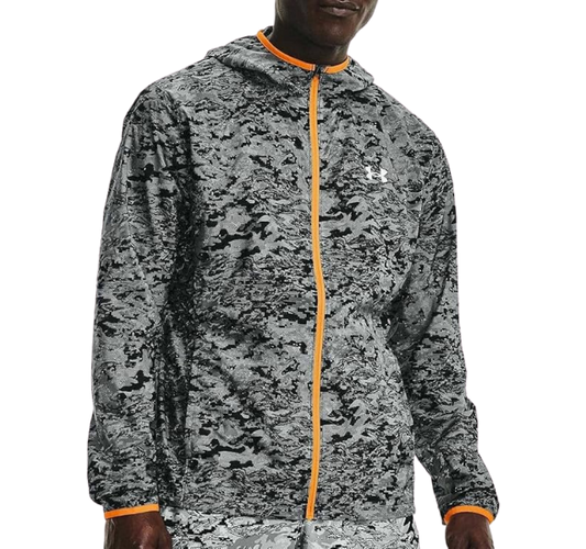 Under Armour "Out Run The Storm" Running Jacket - Reflective Grey/Orange