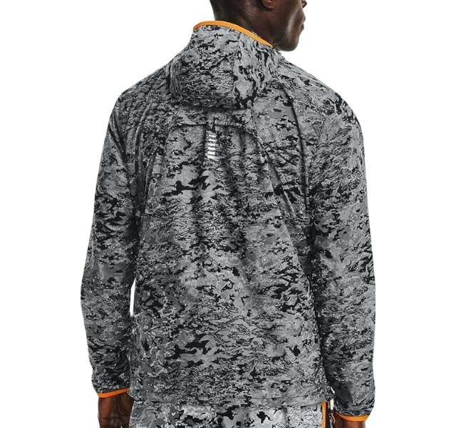 Under Armour "Out Run The Storm" Running Jacket - Reflective Grey/Orange