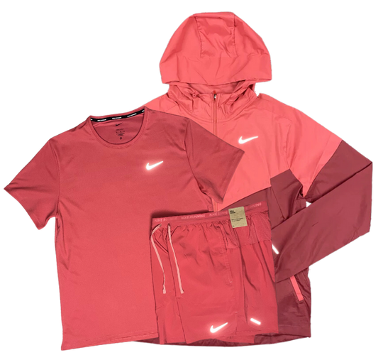 Nike Miler T-Shirt - Windrunner - Flex Stride Shorts Outfit - Adobe Pink - Active Vault