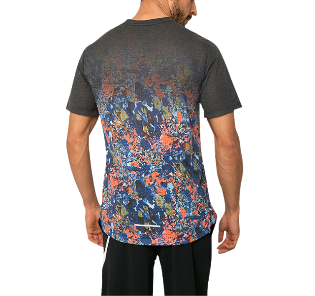 Nike Floral Breathe Miler 1.0 T-Shirt - Grey/Floral Print - Active Vault