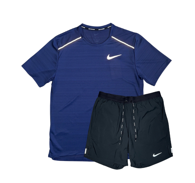Nike 1.0 Miler and Flex Stride Shorts Set - Navy/Black - Active Vault
