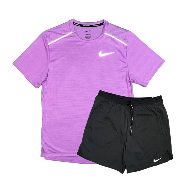 Nike 1.0 Miler and Flex Stride Shorts Set - Candy Pink/Black - Active Vault