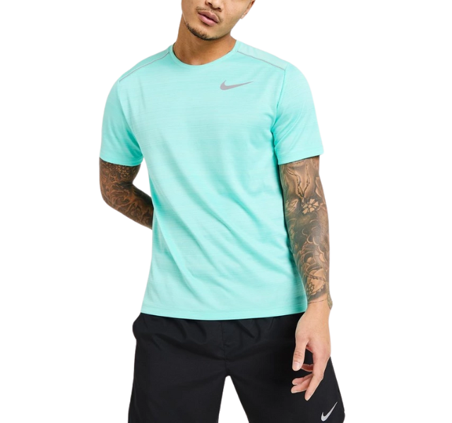Nike Miler T-Shirt - Windrunner - Flex Stride Shorts Outfit - Hyper Turquoise/Black/Grey