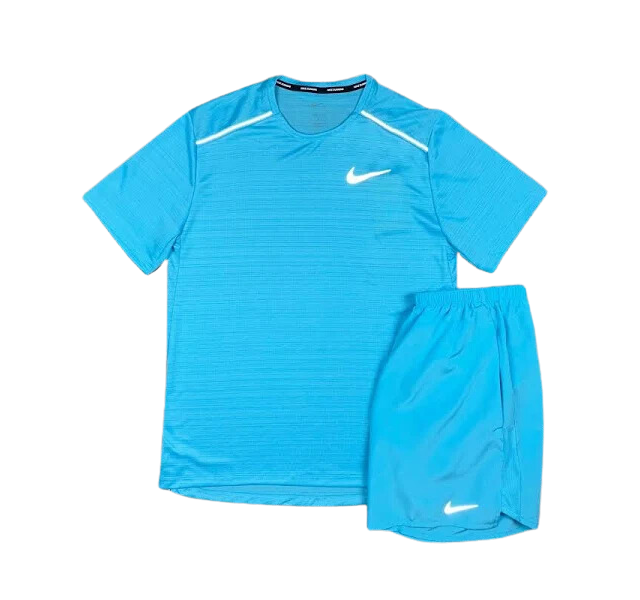 Nike 1.0 Miler and Challenger Shorts Set - Baltic Blue - Active Vault
