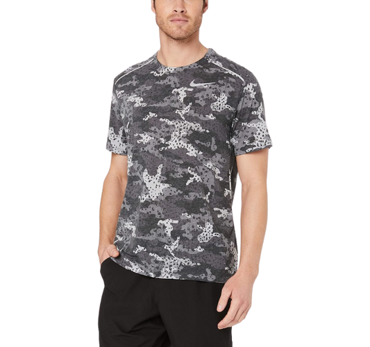 Nike Breathe Rise 365 Miler T-Shirt - Black/Grey Camo