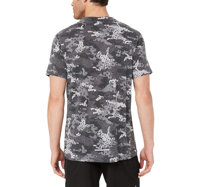 Nike Breathe Rise 365 Miler T-Shirt - Black/Grey Camo