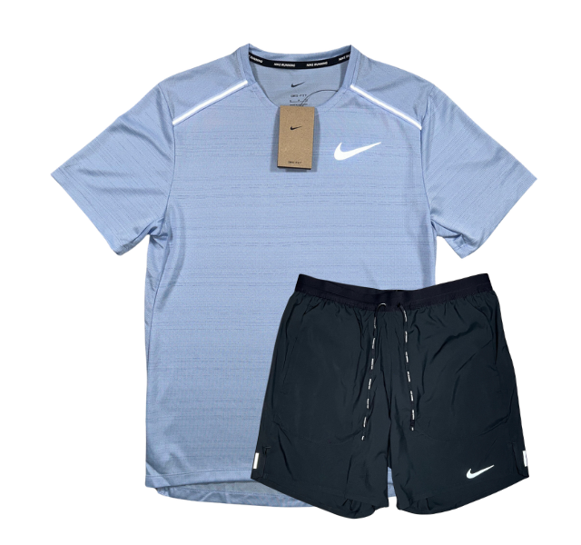 Nike 1.0 Miler and Flex Stride Shorts Set - Cobalt Blue/Black