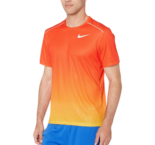 Nike DRY Miler 1.0 T-Shirt - Gradient Red/Yellow - Active Vault