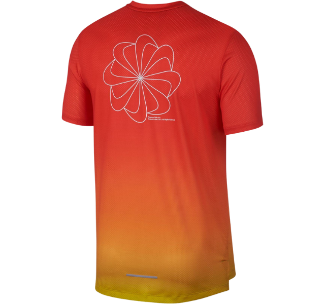 Nike DRY Miler 1.0 T-Shirt - Gradient Red/Yellow