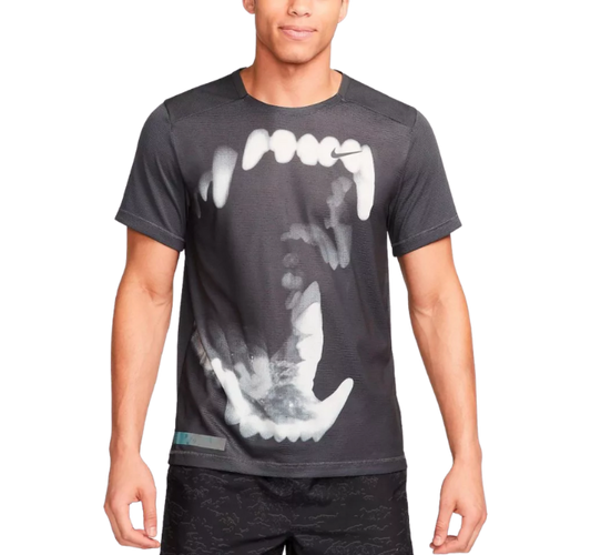 Nike Dri FIT Adv Run Division Bark Graphic T-Shirt - Black