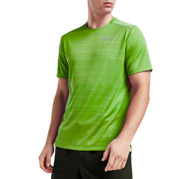 Nike Miler T-Shirt - Windrunner - Flex Stride Shorts Outfit - Oil Green/Vivid Green/Smoke Grey - Active Vault