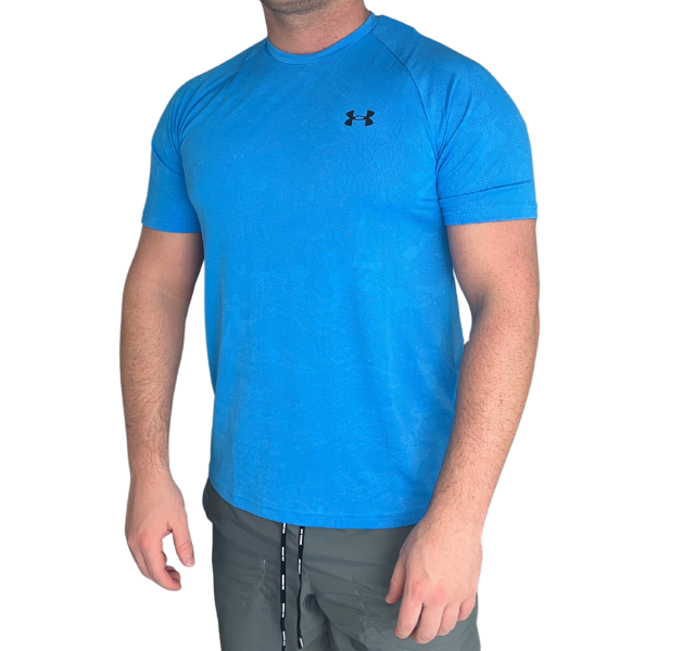 Under Armour Velocity Jacquard Camo T-Shirt - Ether Blue