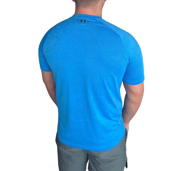 Under Armour Velocity Jacquard Camo T-Shirt - Ether Blue