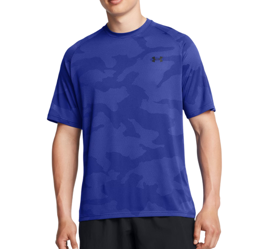 Under Armour Tech Velocity Jacquard Camo T-Shirt - Blue Royal